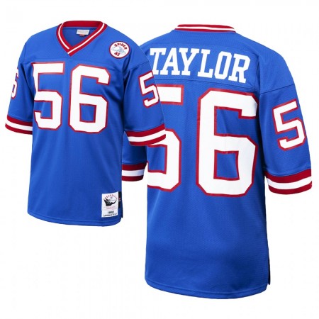 Maillot Homme New York Giants Lawrence Taylor 56 Nike Royal 1986 Throwback